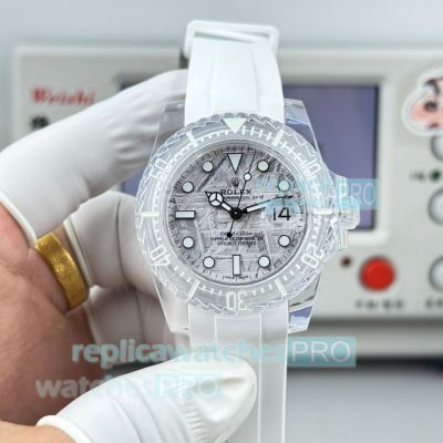ER Factory Swiss Replica Rolex Phantomlab Submariner Transparent Case Meteorite Dial Watch 